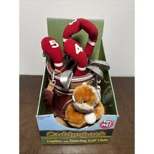 Gemmy Caddyshack Dancing Gopher Golf Clubs Bag I'm All Right Works w/ Box Video